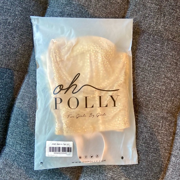 NWT Oh Polly After Party Underwired Embellished Bustier Crop Top in Gold - Picture 5 of 9